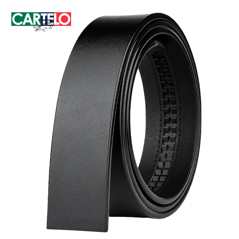 卡帝乐鳄鱼皮带男款不带头自然纹