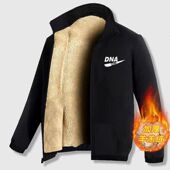 卫衣男装 羊羔绒立领加厚男秋冬外套男士 运动夹克宽松加绒大码 休闲