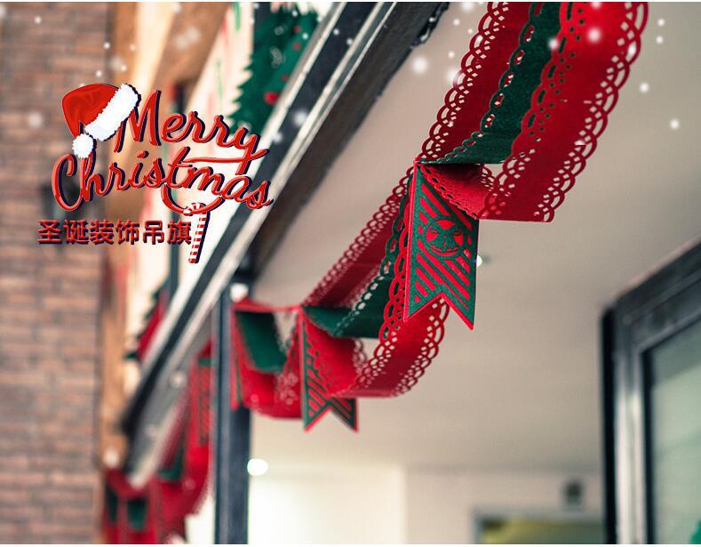 新款圣诞装饰品酒店无纺布走廊
