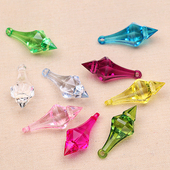 串珠仿水晶吊坠亚克力水滴门帘花瓶室内装 饰小吊坠散珠子46 18mm