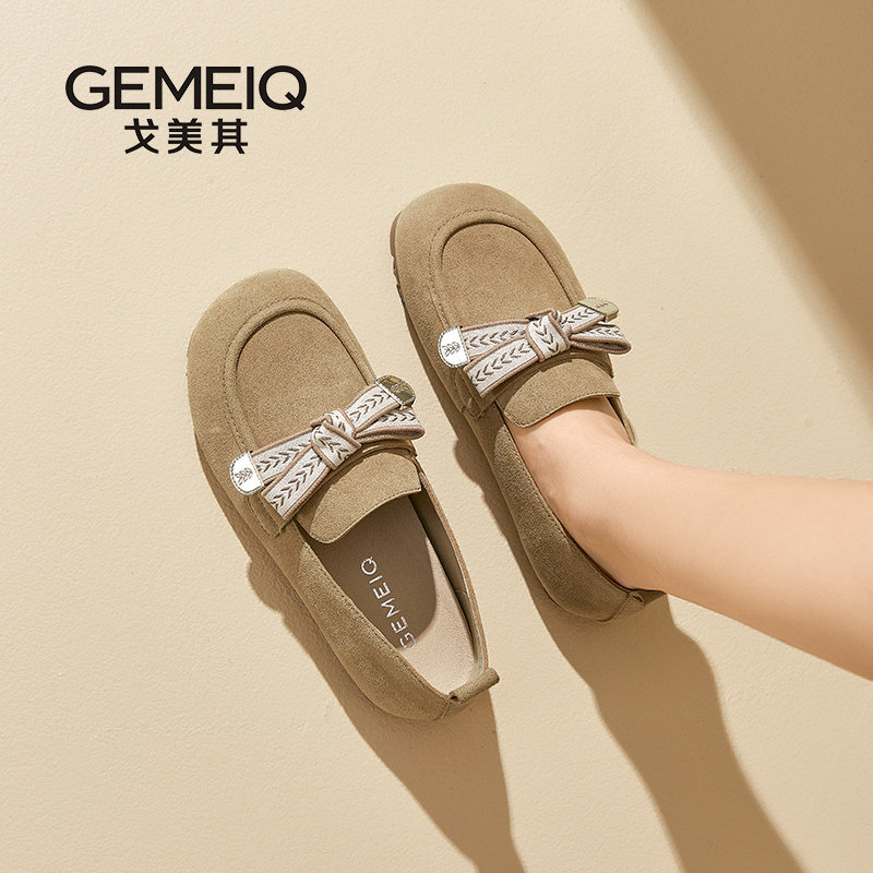 戈美其包头勃肯鞋女2025新款复古豆豆鞋蝴蝶结气质单鞋超软晚晚鞋,女鞋,玛丽珍鞋,淘宝优惠券,粉丝福利购,淘宝优惠卷