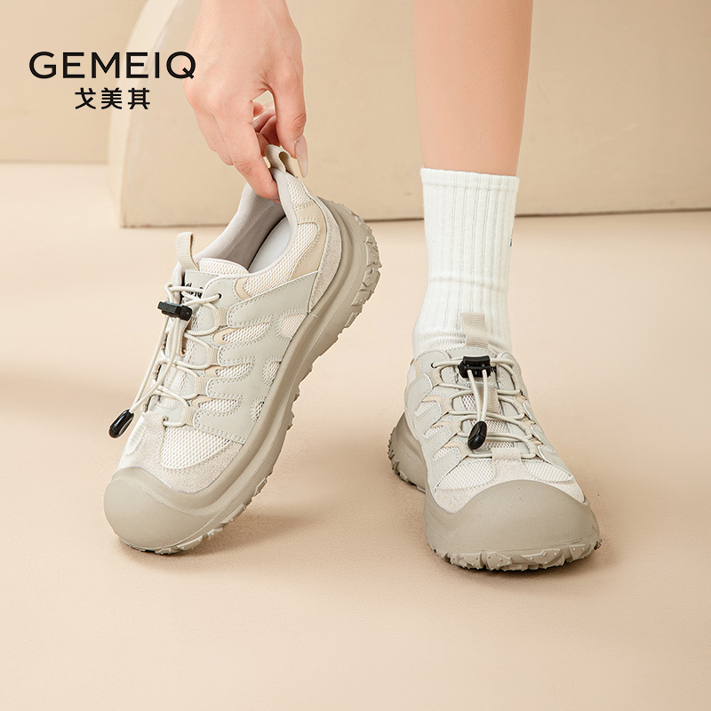 戈美其圆头平底运动休闲鞋