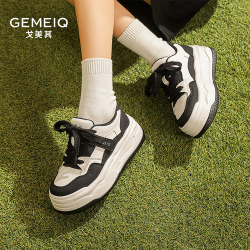 戈美其休闲小白鞋松糕鞋运动鞋