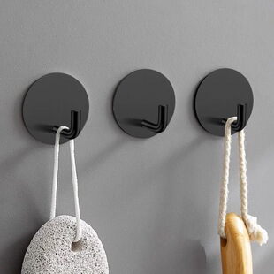 不锈钢挂钩强力粘胶厨房浴室卧室挂衣钩强力免打孔墙壁挂衣架粘钩