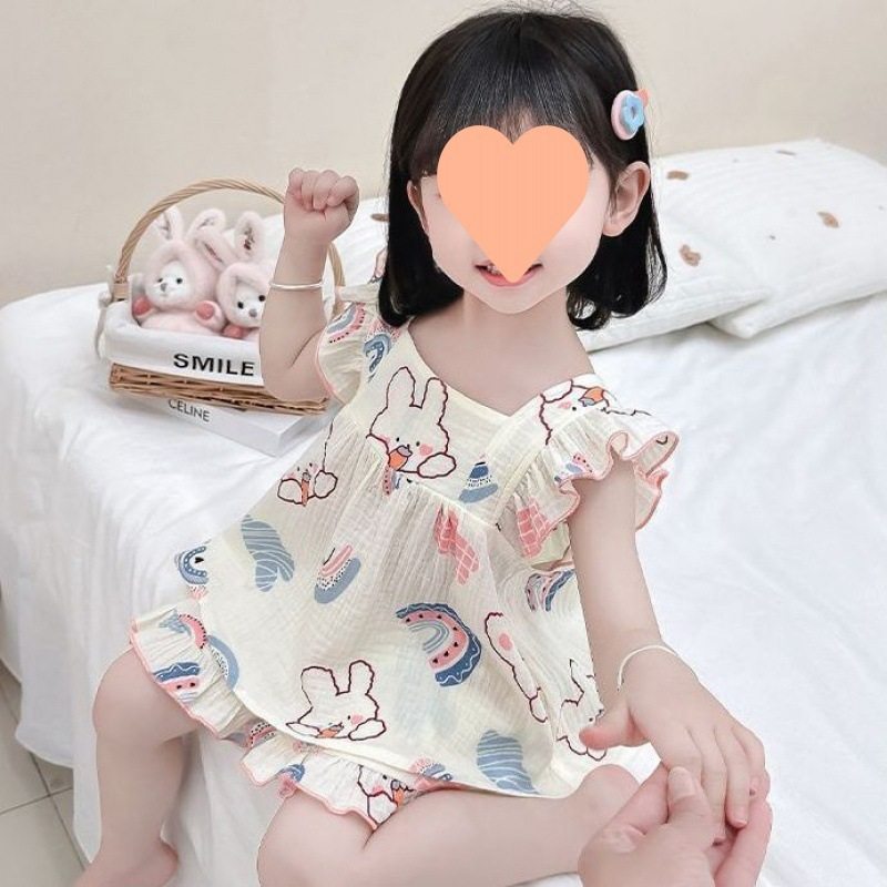 中大薄款吊带公主风家居服套装