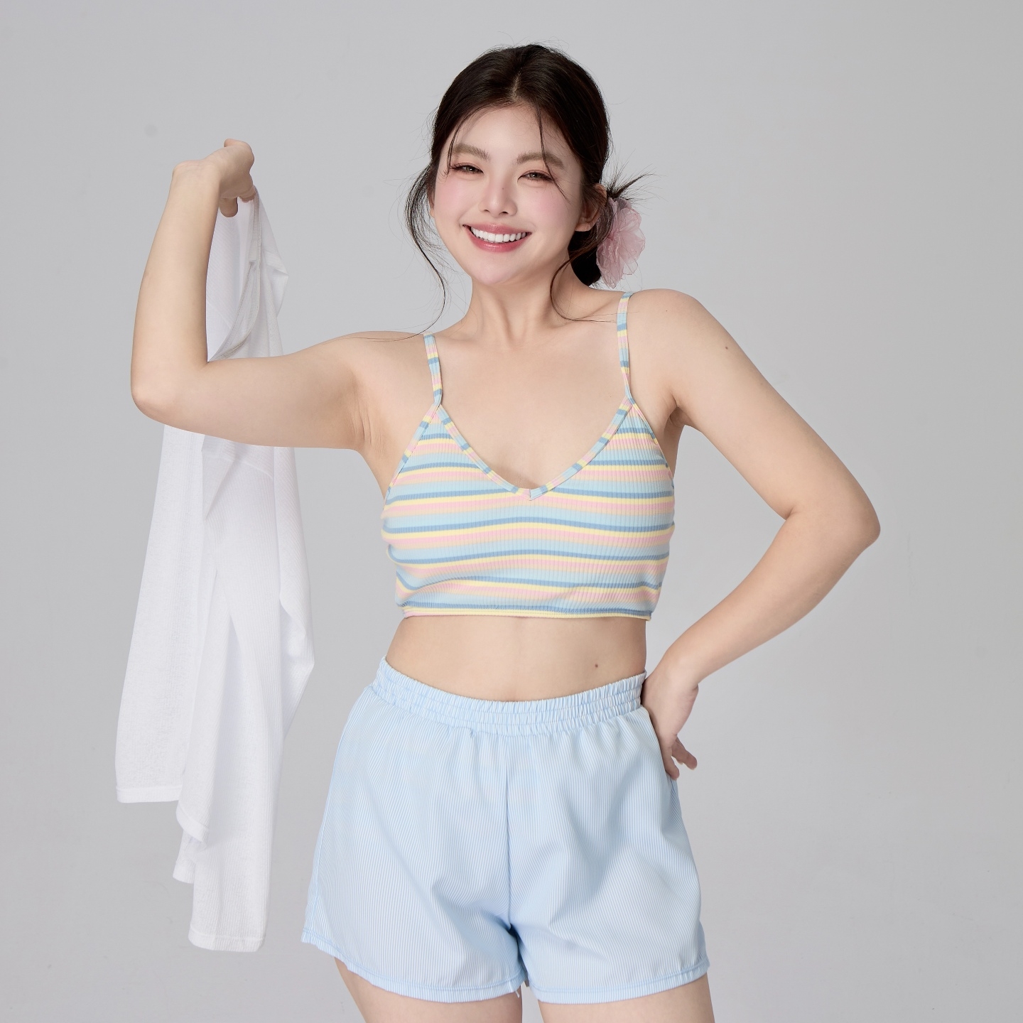 小楠2025夏季新款少女感分体泳衣