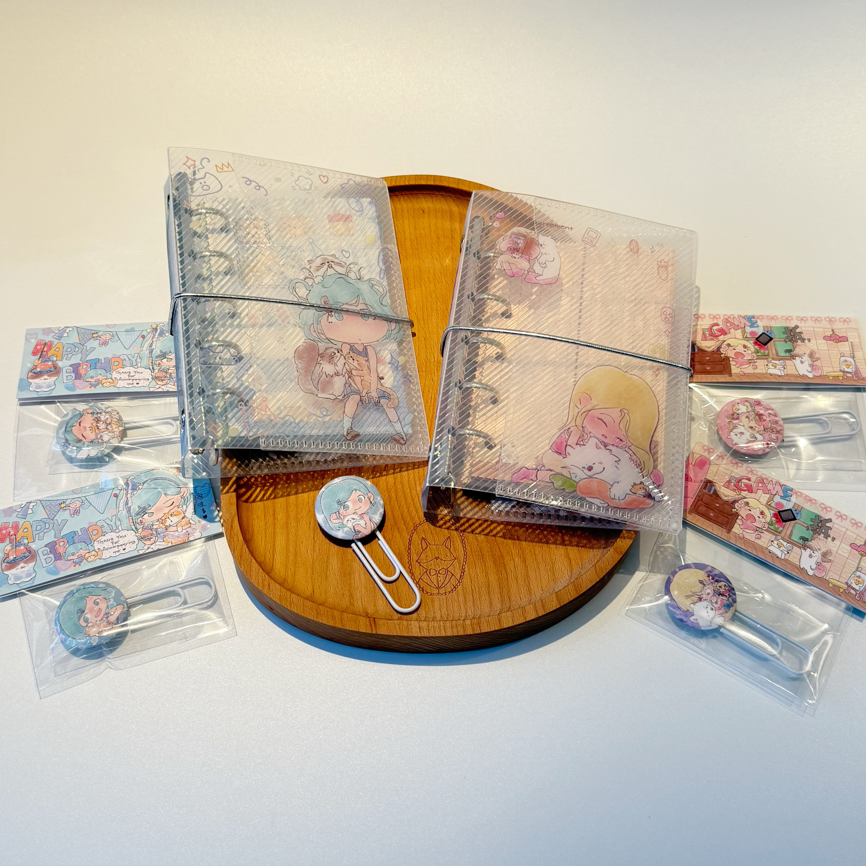 potato bb原创 可爱人物本子壳 吧唧 分隔页插袋 百搭手帐拼贴