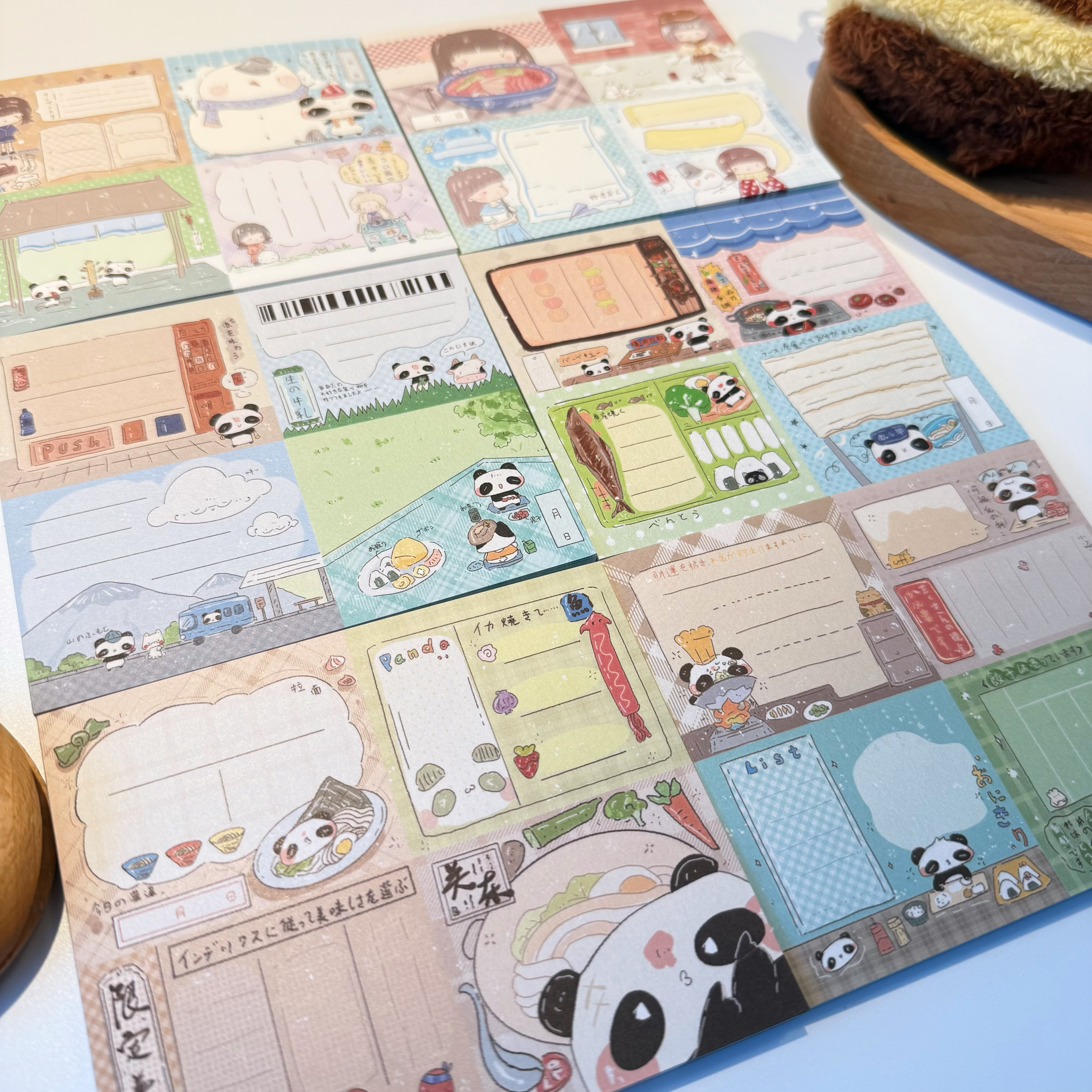 potato bb原创 百搭可爱小熊猫便签手帐拼贴素材