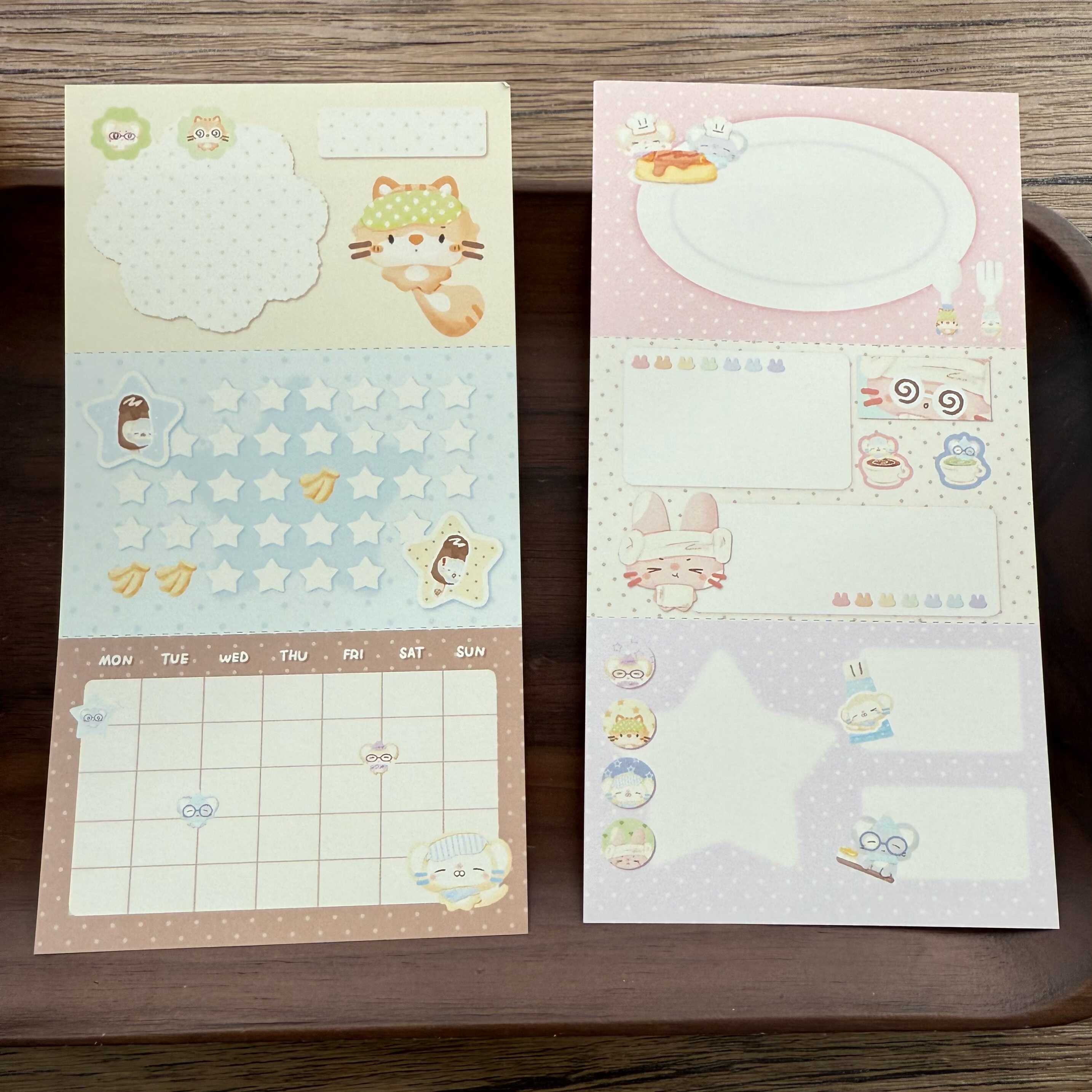 potato bb原创 动物乐园可撕三联便签 手帐百搭拼贴素材便签