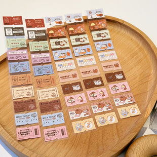 potato bb原创 侦探鼠标签贴 手帐闪砂百搭拼贴素材