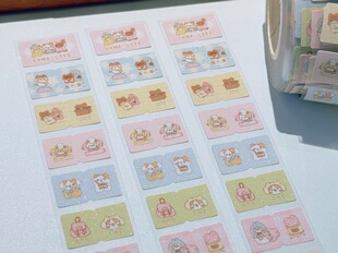 potato bb原创 游戏鼠鼠闪砂标签贴 手帐百搭拼贴素材贴纸