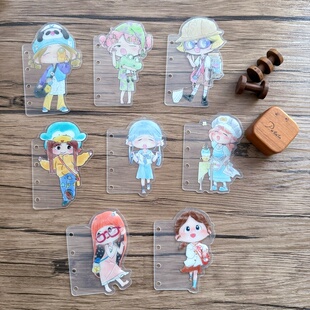 potato bb原创 可爱人物异形分隔页 m5A7百搭手帐分隔页