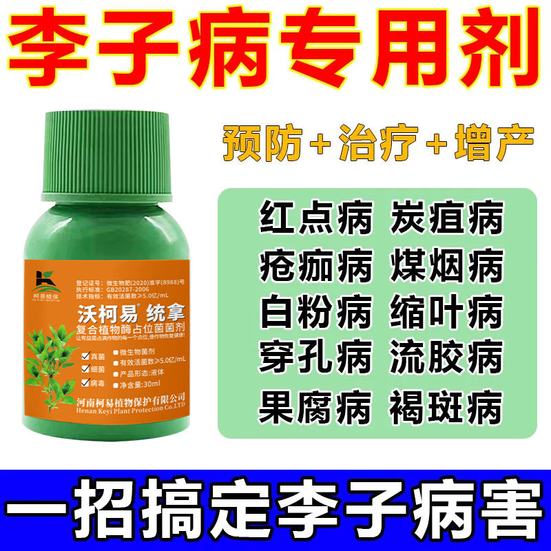 李子杀菌剂李子专用治病药李子高效杀菌治病穿孔褐腐病流胶病疮痂