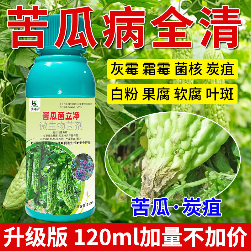 沃柯易苦瓜菌立净苦瓜褐斑绵腐疫病灰霉菌核炭疽白粉枯萎杀菌剂