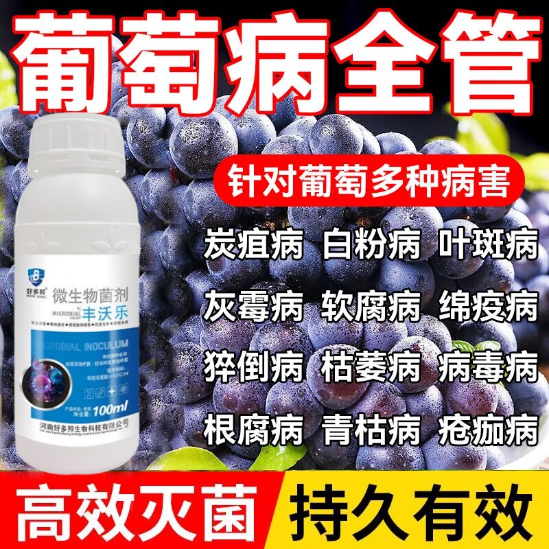 葡萄专用药葡萄药病全治杀菌微生物菌剂药病全治果树专用叶面肥料