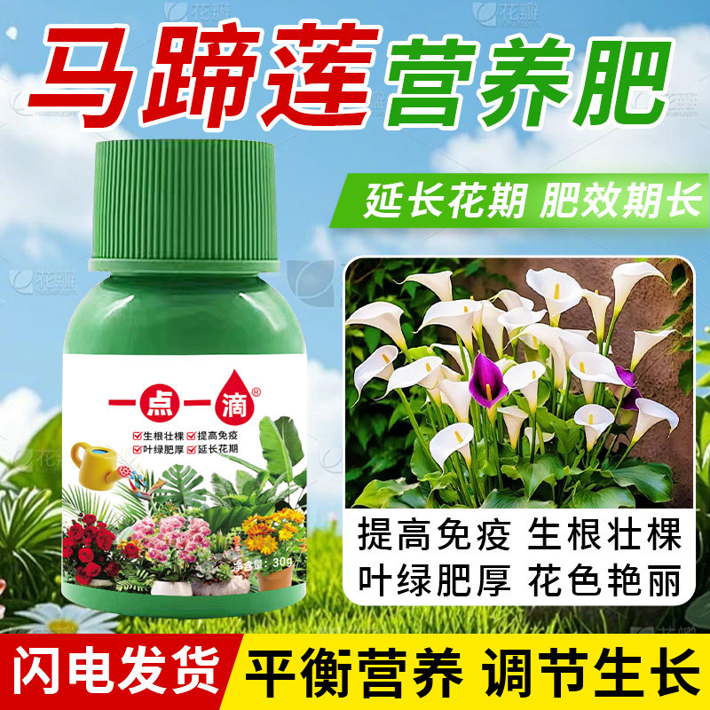 马蹄莲专用肥料盆栽植物种球水培土培的养护养殖营养液水溶化肥料