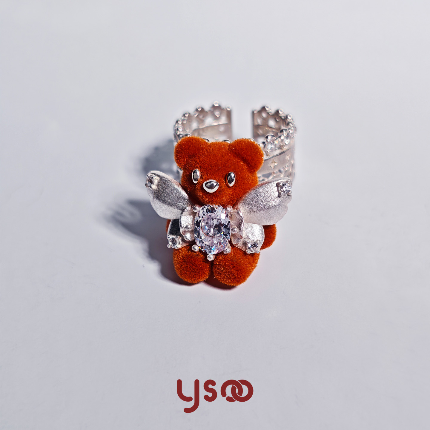 元术乐之ysoo纯银小熊戒指礼品