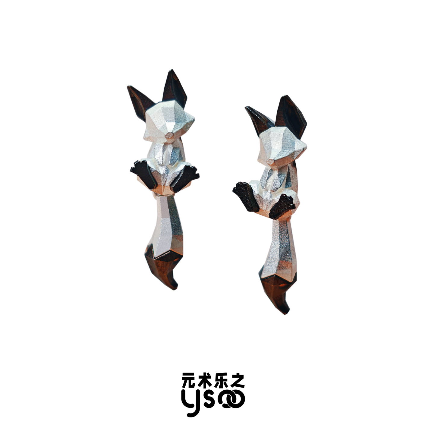 元术乐之原创设计小狐狸耳钉