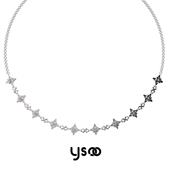 元 术乐之星星项链叠戴神器原创设计锆石四芒星锁骨链小众甜酷女