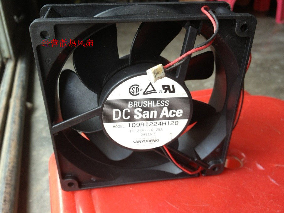 现货三洋品牌12038 24V 0.25A 109R1224H120双轴承散热风机风扇