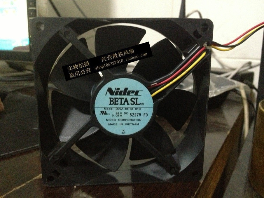 现货原装Nidec D09A-48TS1 01B 48V 0.09A 9CM 9025 3线散热风扇