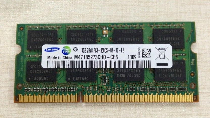 三星DDR3 4G DDR3 1066/1067MHz笔记本内存条4GB 2RX8 PC3-8500S