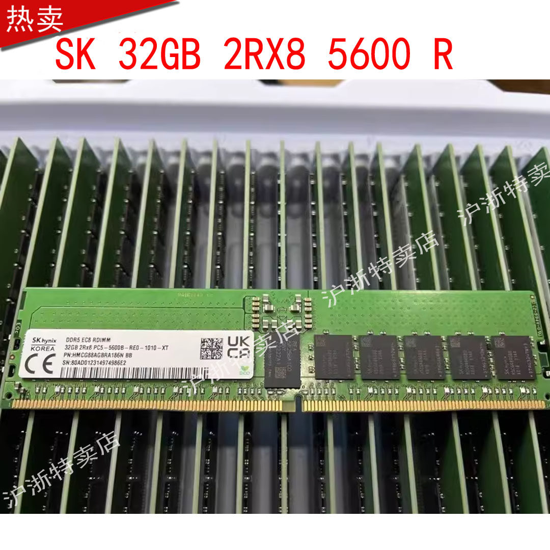 全新SK海力士32G 2RX8 5600B DDR5 REG RDIMM内存HMCG88AGBRA191N