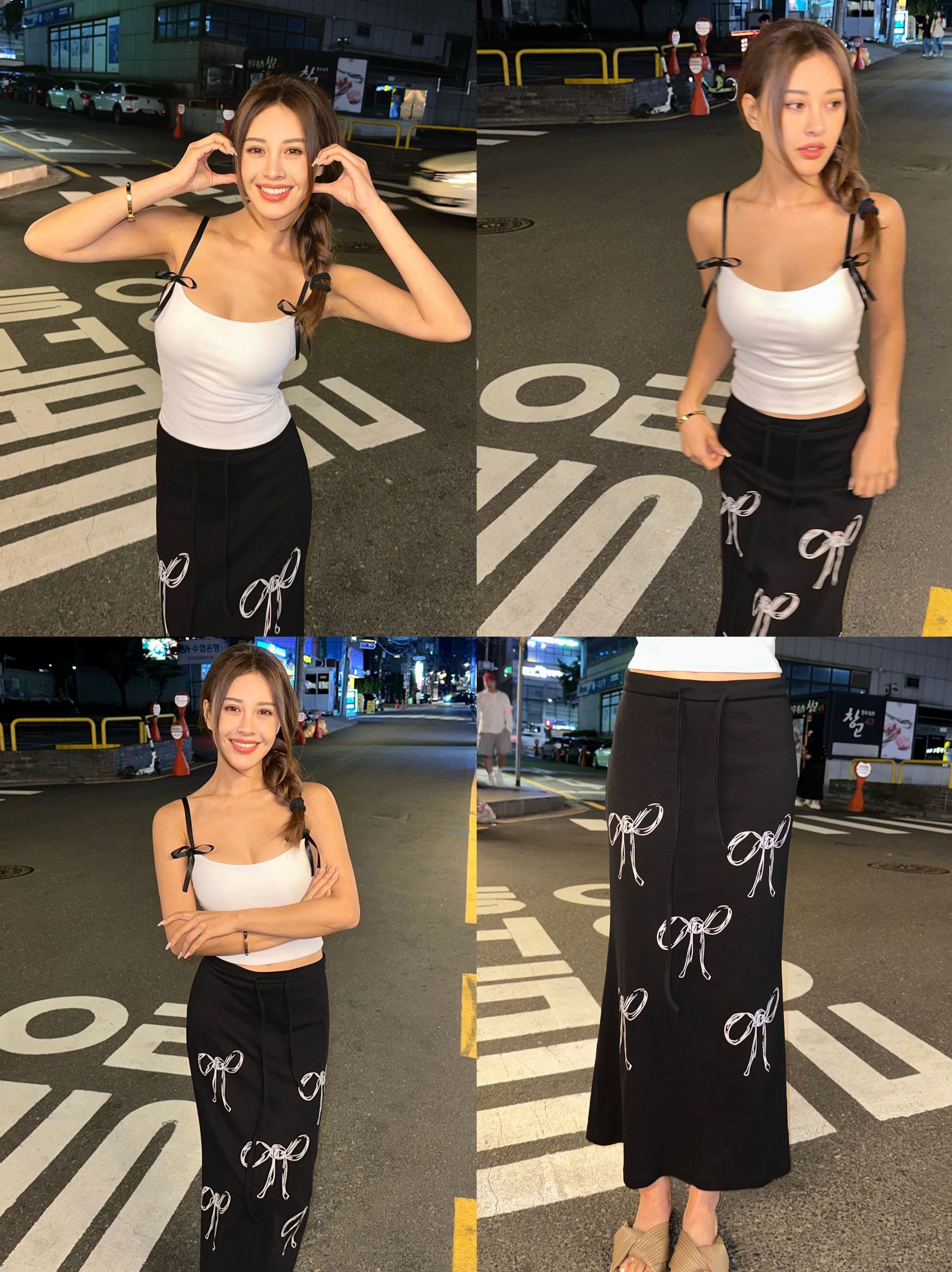 OHOCEAN蝴蝶结直筒版型包裹显瘦 纯棉质感 舒适贴身