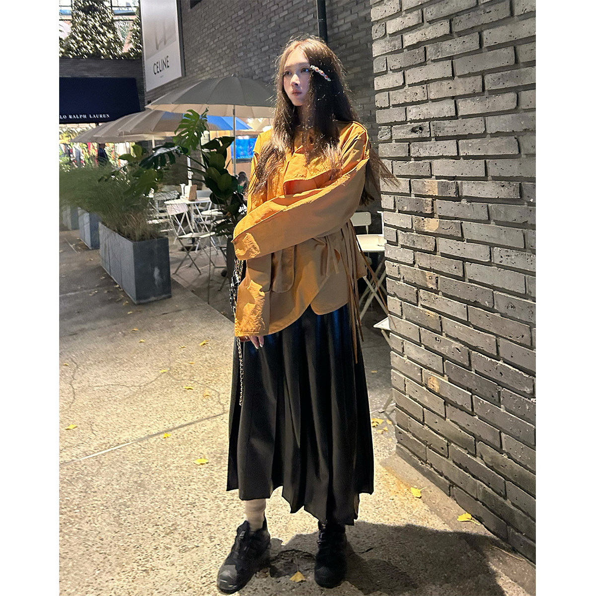 【限时5折】Avocadong 显白松弛感姜黄色衬衫式小外套