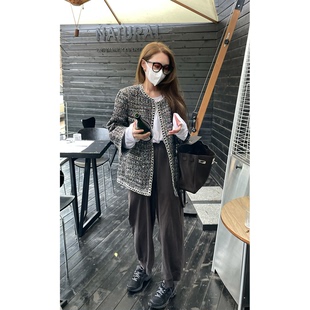 Avocadong 蓬皮杜 jue美灰色羊毛粗花呢外套 限时五折