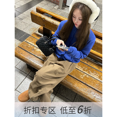 羊毛扣子圆领开衫糖果色