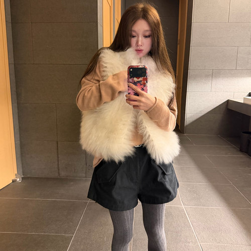 Avocadong 两色秋冬需要的百搭搭配宽松中低腰短裤冬外穿休闲裤子