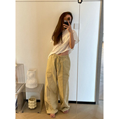 夏季 好穿两色系带宽松休闲裤 Avocadong 好搭长裤 5折特价