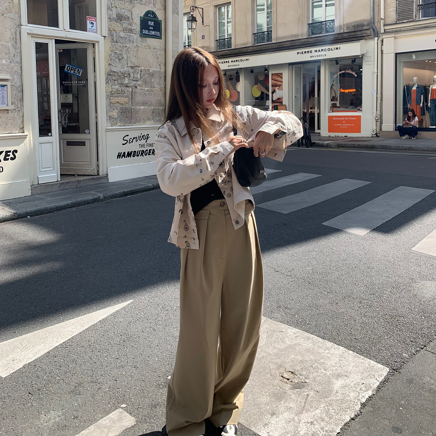 Avocadong 经典时髦百搭两色羊毛高腰休闲裤女阔腿直筒西装长裤子,女装/女士精品,休闲裤,淘宝优惠券,粉丝福利购,淘宝优惠卷