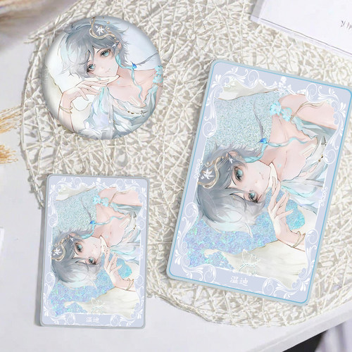 原神温迪流沙生日礼物周边立牌生日送礼麻将徽章二次元