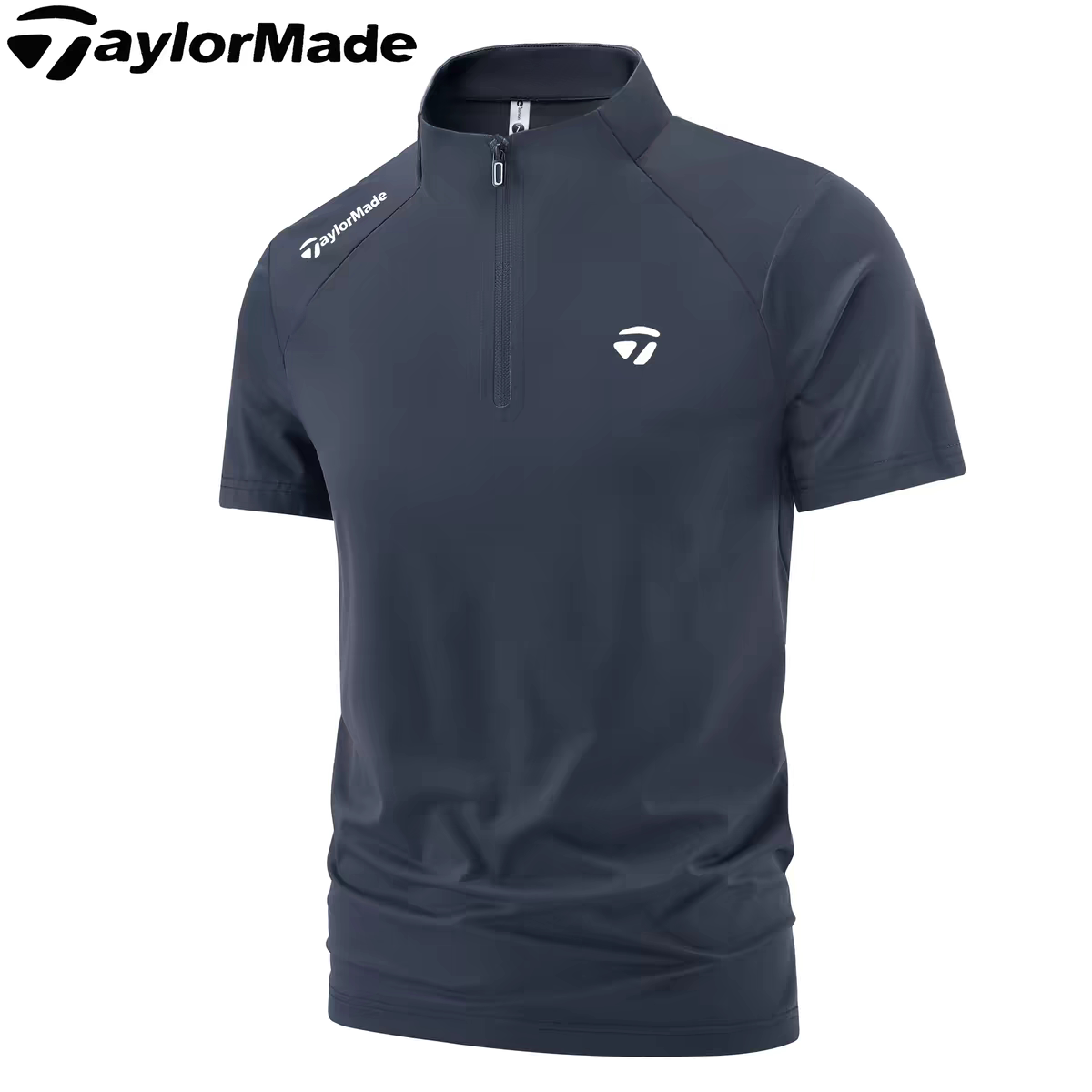 Taylormade泰勒梅高尔夫球服夏季立领短袖透气速干户外运动t恤男图片