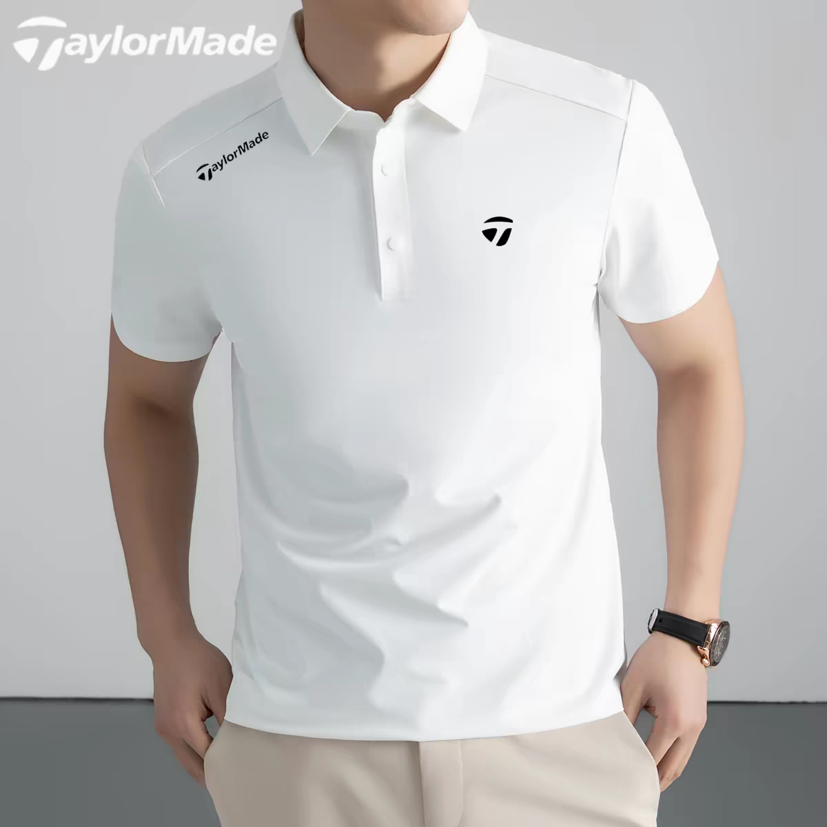 Taylormade泰勒梅高尔夫夏季男士冰丝户外运动短袖T恤速干polo衫图片