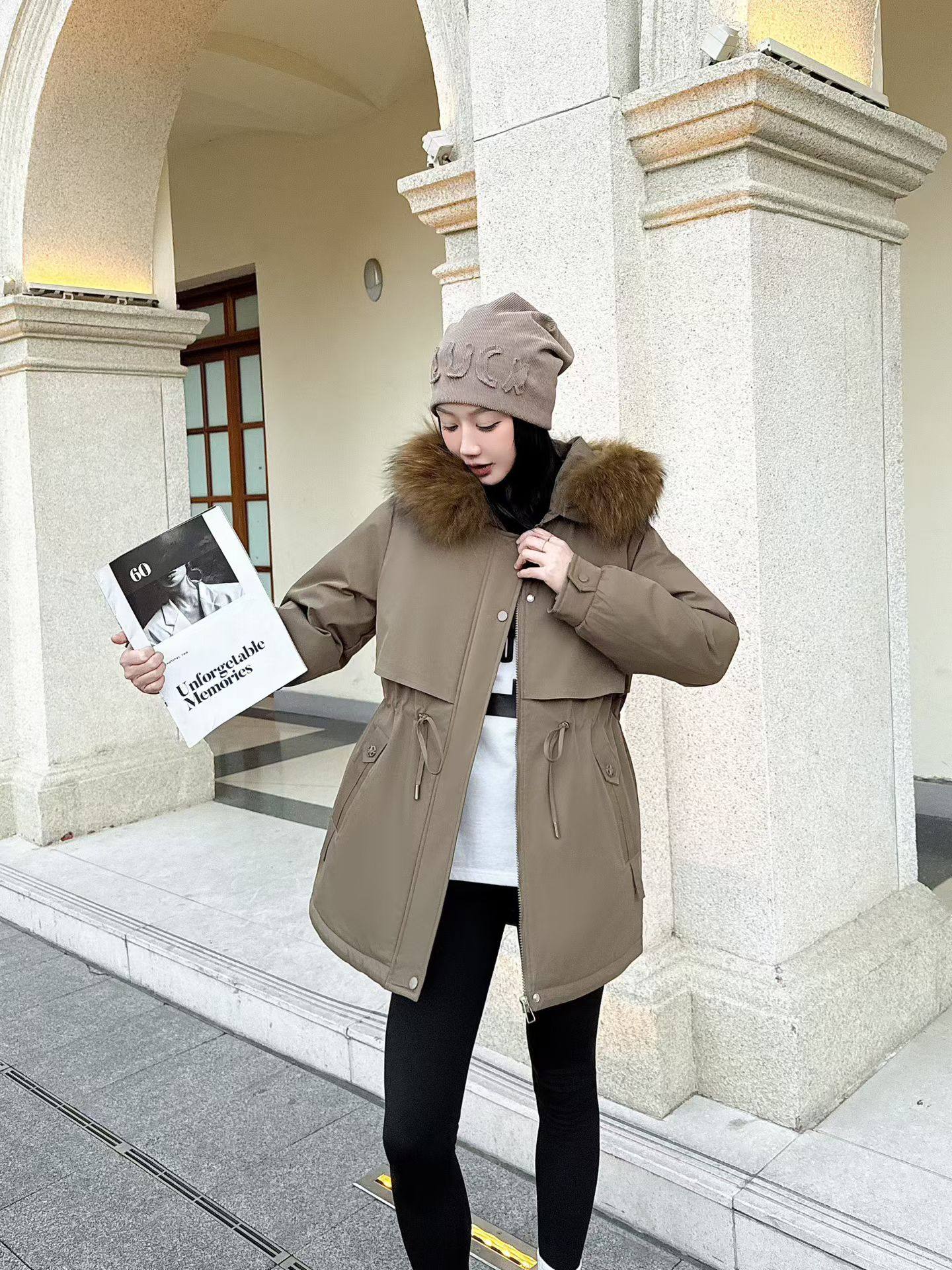 派克服羽绒女中长款冬季2025新款大码秋冬加厚可拆卸羽绒内胆外套