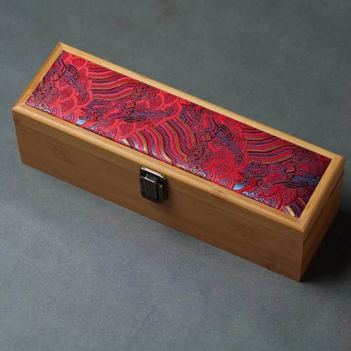 云锦竹盒中国风时尚包装盒礼品包装盒长方形盒玉器文玩香道收纳盒