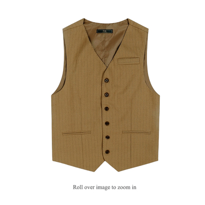 道营西装马甲复古条纹