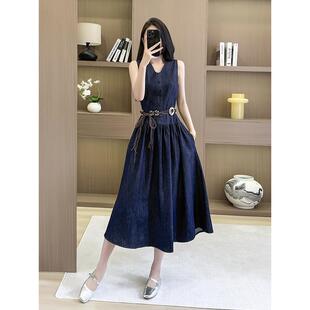 实拍连衣裙女夏季春秋长款连衣裙打底显瘦宽松字大摆港风