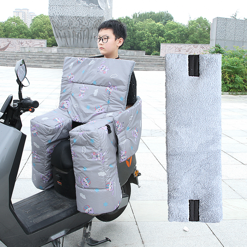 电动车儿童后座挡风被冬季护腿保暖电瓶自行车冬天加大加厚防水罩