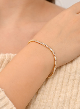 纯手工编织手链女时尚气质首饰手串闪耀璀璨手环优雅