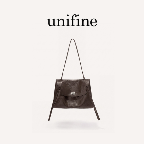 【秋上新】unifine玄鸟托特包牛皮百搭邮差包女通勤单肩斜挎包包