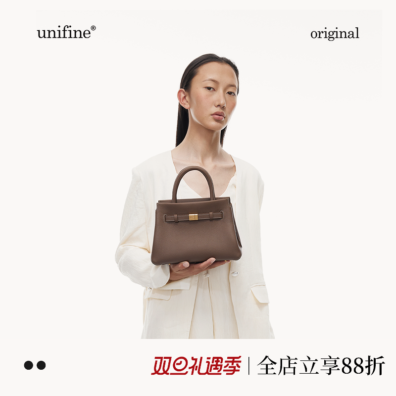 头层牛皮凯莉包手提包vol8025