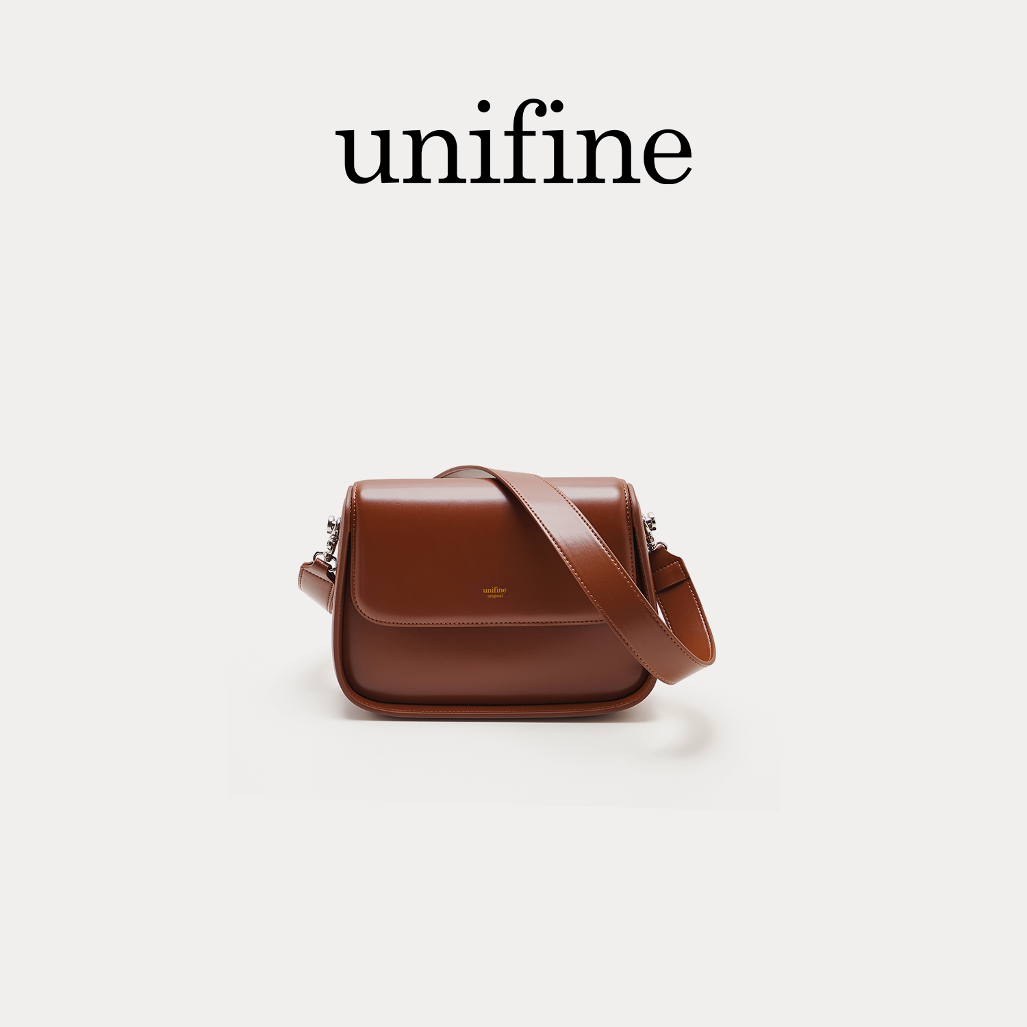 unifine经典款复古小方包斜挎包图片