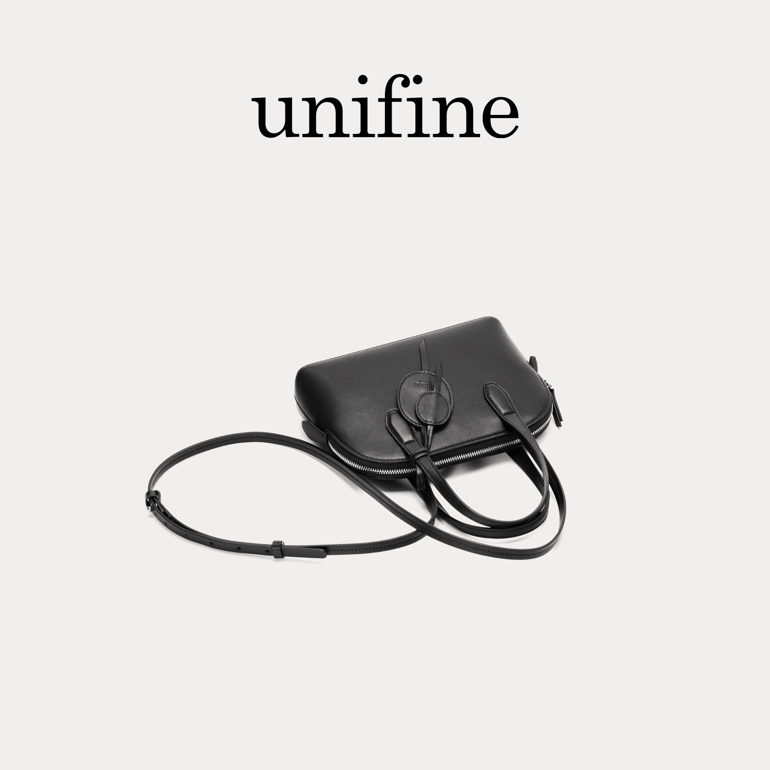 unifine贝壳包新款羊皮通勤包图片