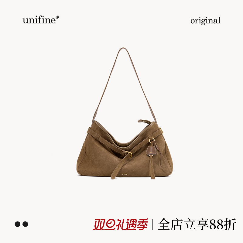 秋冬新款璞行单肩包束带流浪包