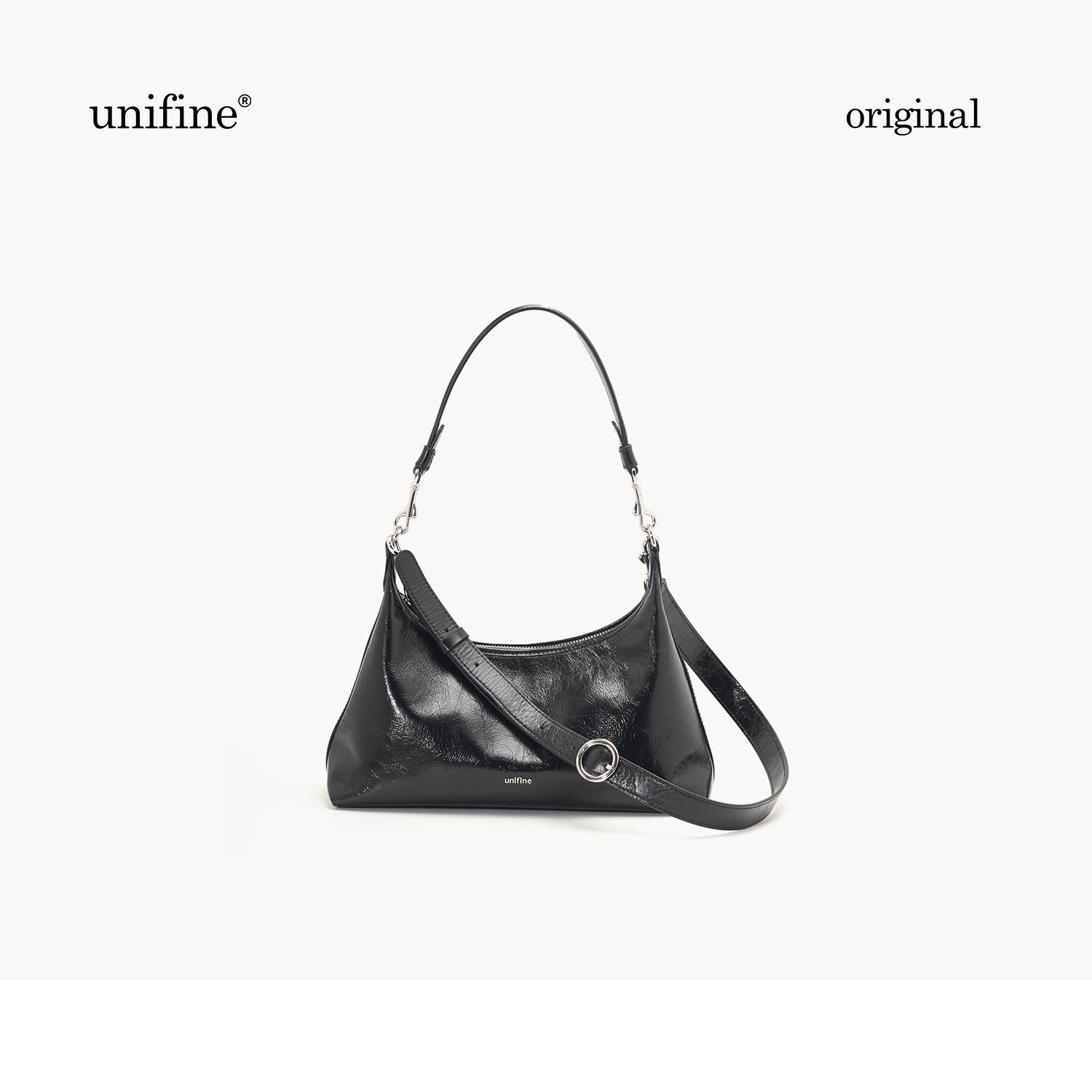 unifine新款油蜡牛皮斜挎包黑色手提单肩腋下包真皮女包送人礼物,箱包皮具/热销女包/男包,腋下包,淘宝优惠券,粉丝福利购,淘宝优惠卷