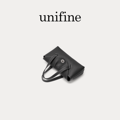 unifine小信封包头层牛皮小方包